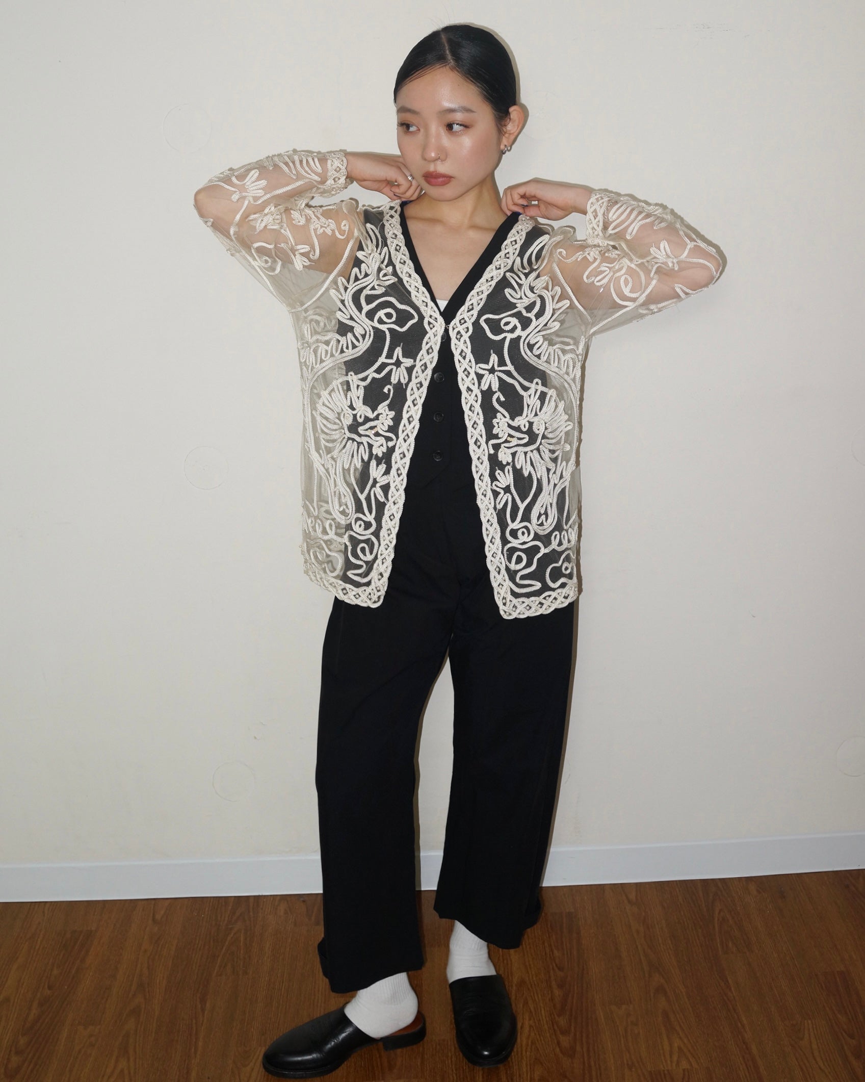 EMBROIDERED TULLE JACKET