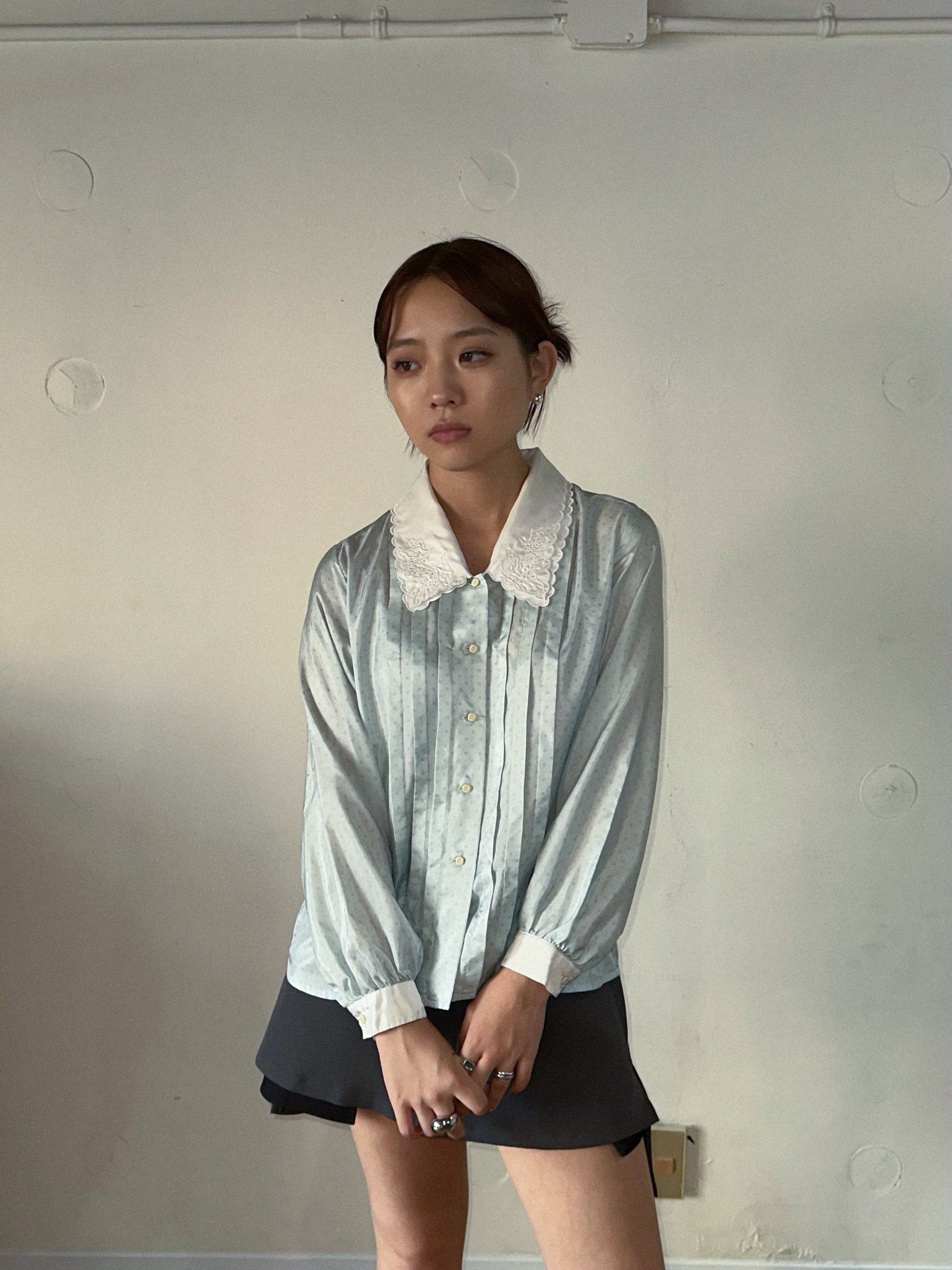 Light Blue Dotted Shirt