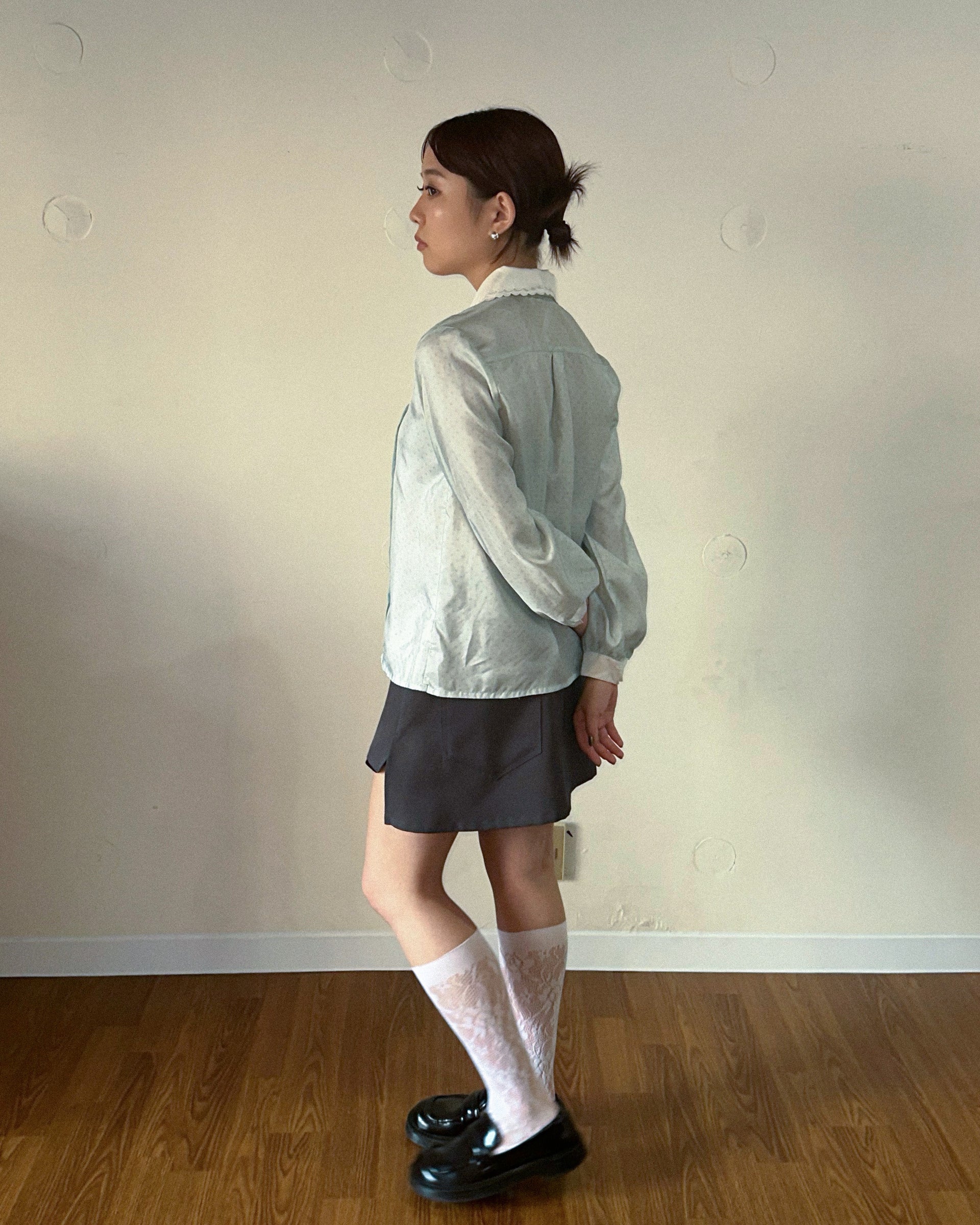 Light Blue Dotted Shirt