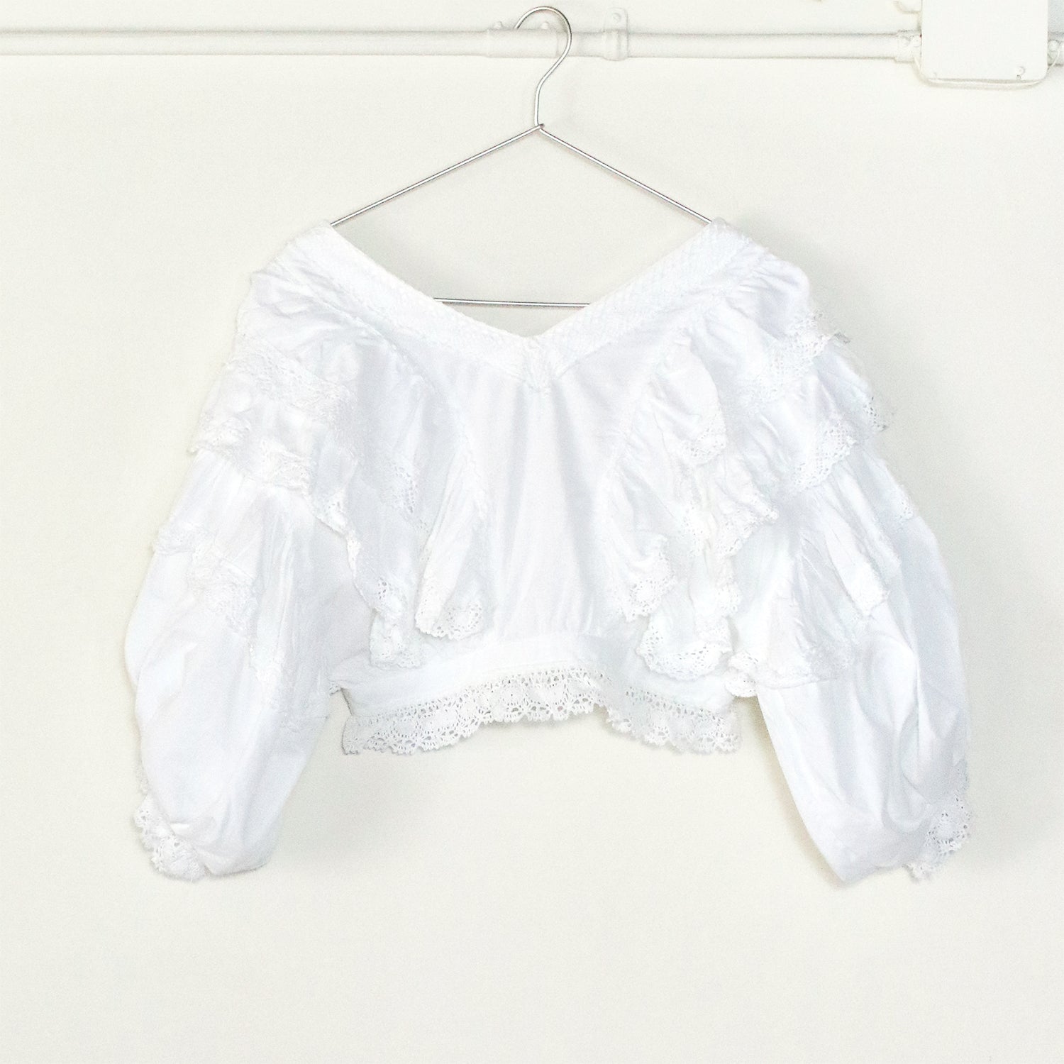 White Puff Sleeve Top