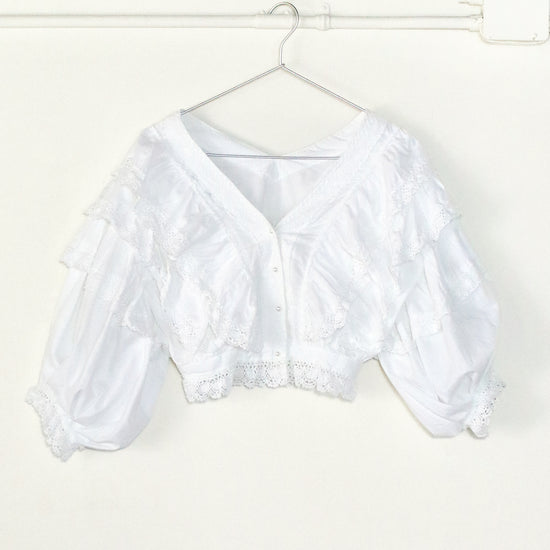 White Puff Sleeve Top