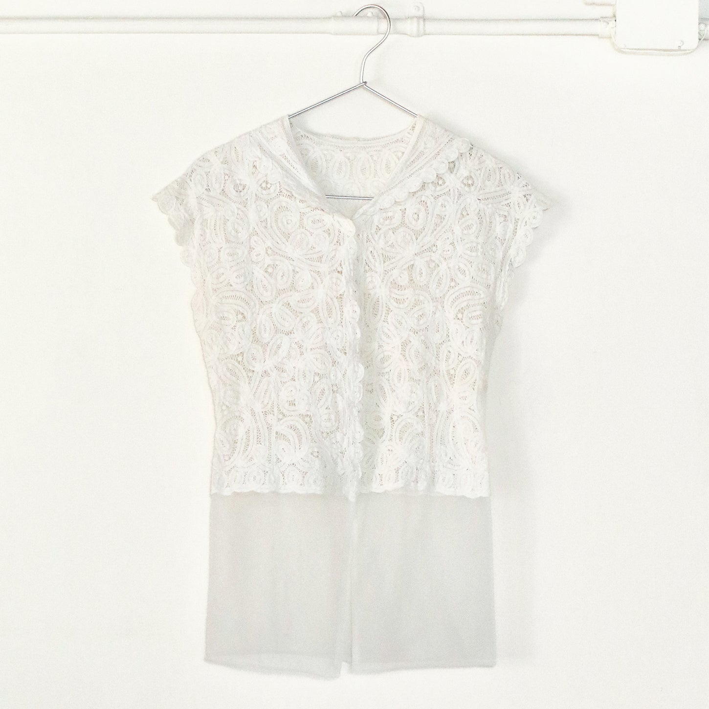 Laced Chiffon Top