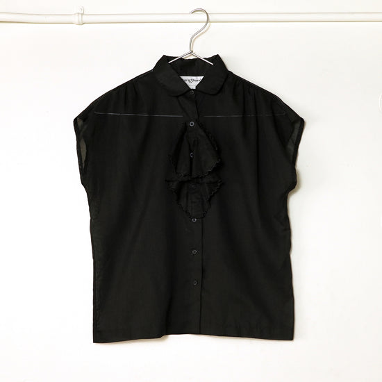 BLACK FRILL SHIRT