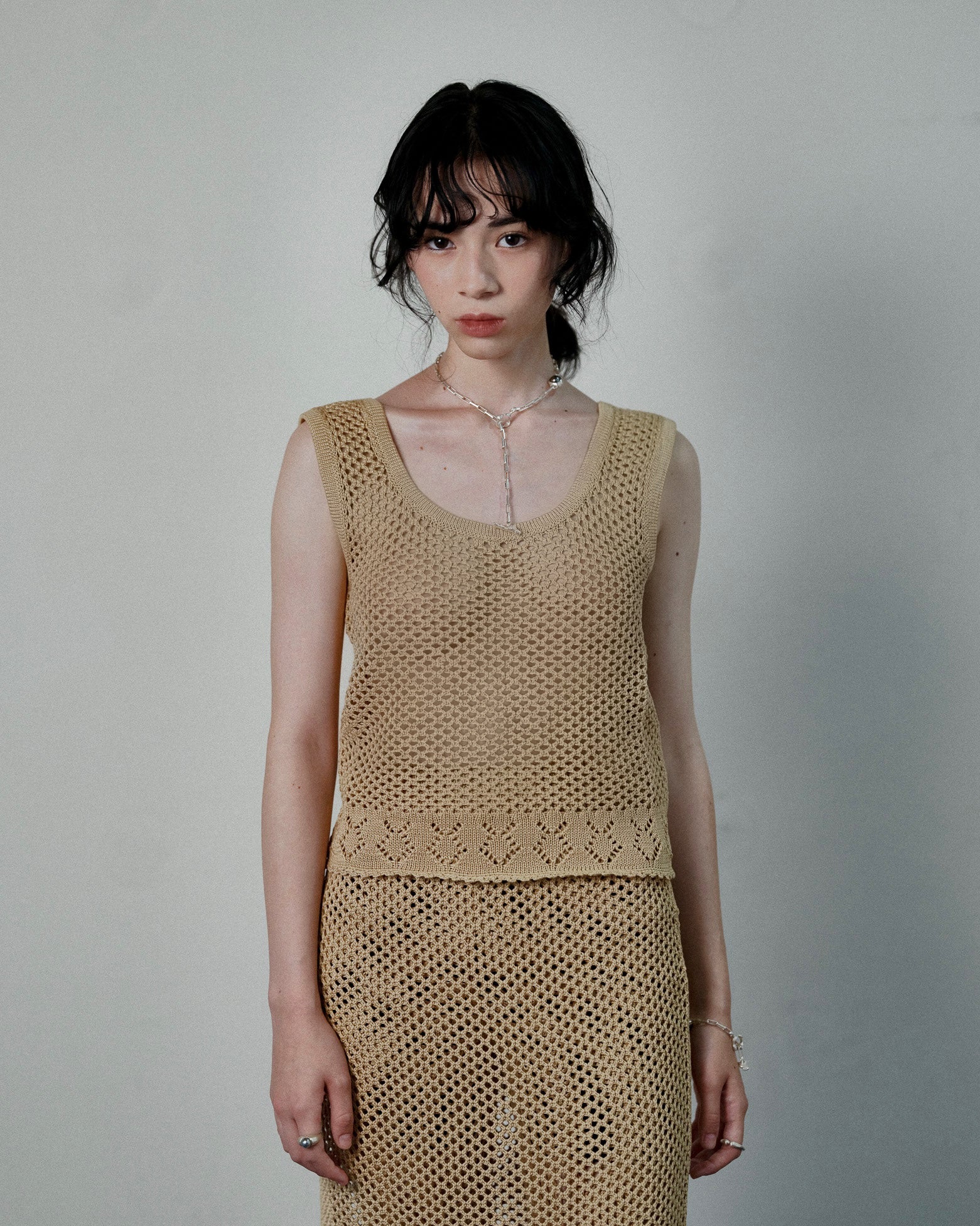 NET TANK TOP [SAND]