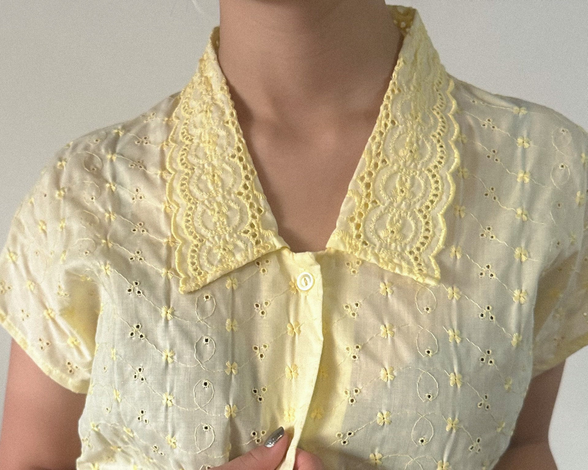 Yellow Laced Shirt