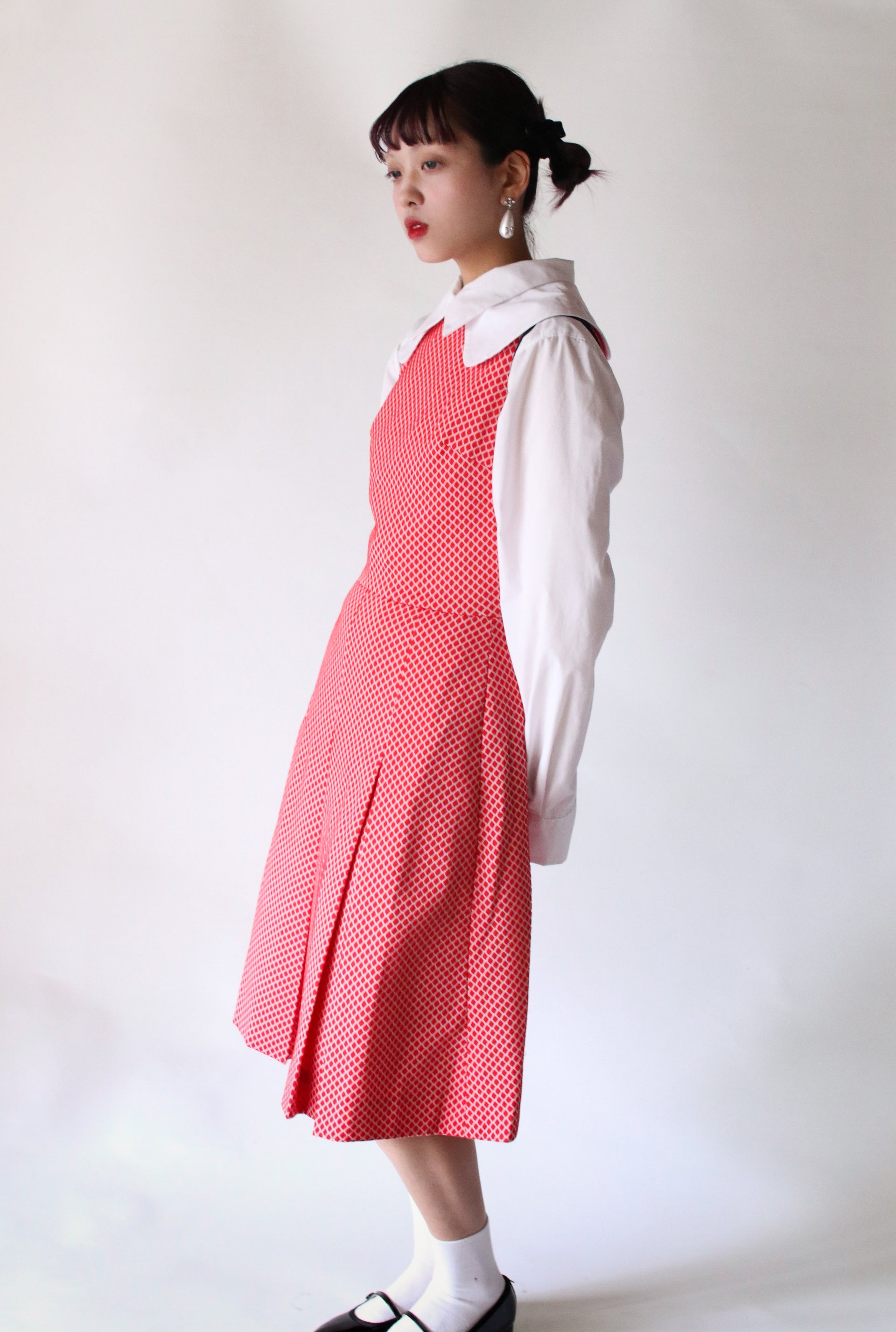 Red Box Pleated Dress