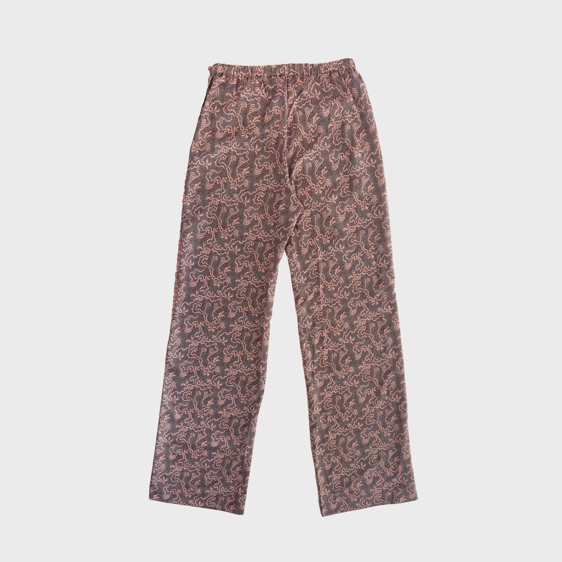 Abstract Pleated Pants [Pink]