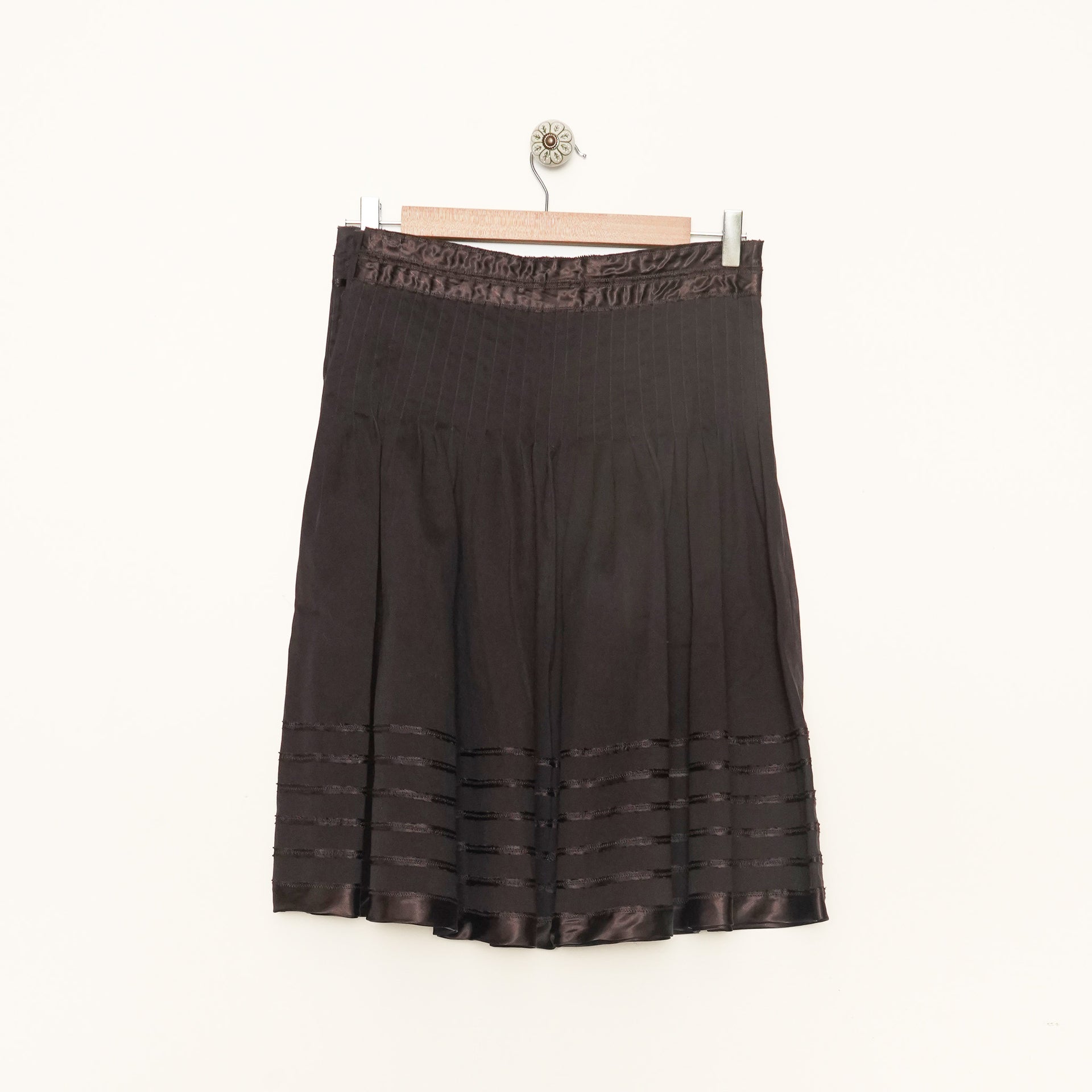 Brown Pleated Skirt