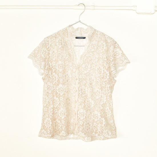 Short Sleeved Laced Cardigan