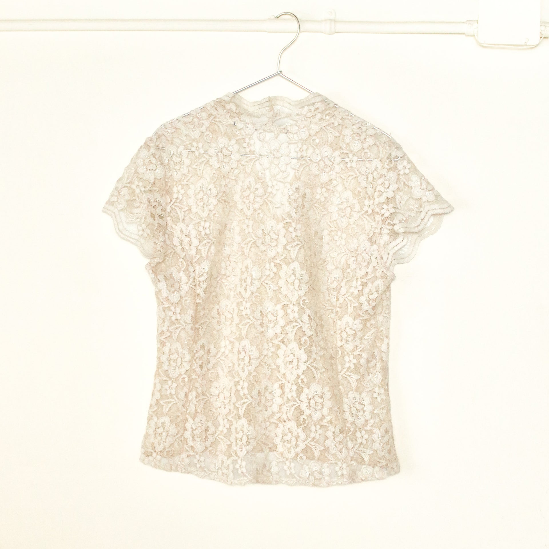 Short Sleeved Laced Cardigan