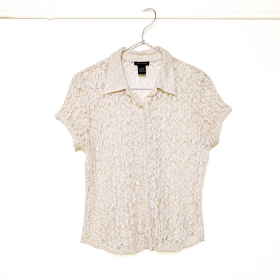 BEIGE LACE SHIRT