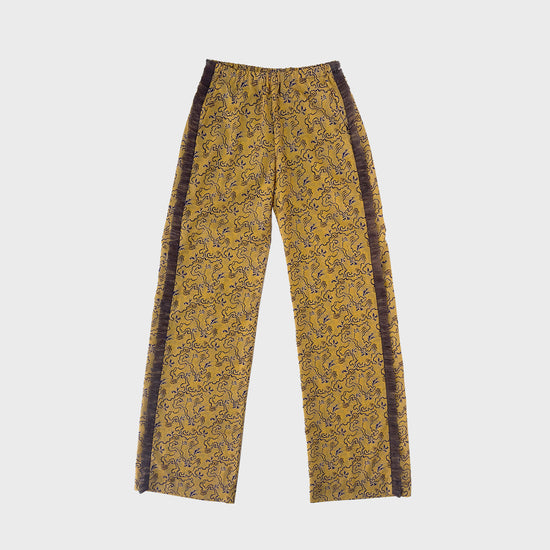 Abstract Pleated Pants [Yellow]