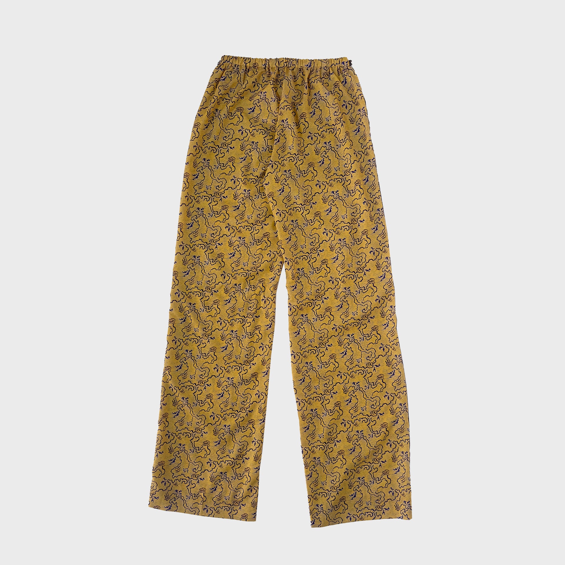 Abstract Pleated Pants [Yellow]