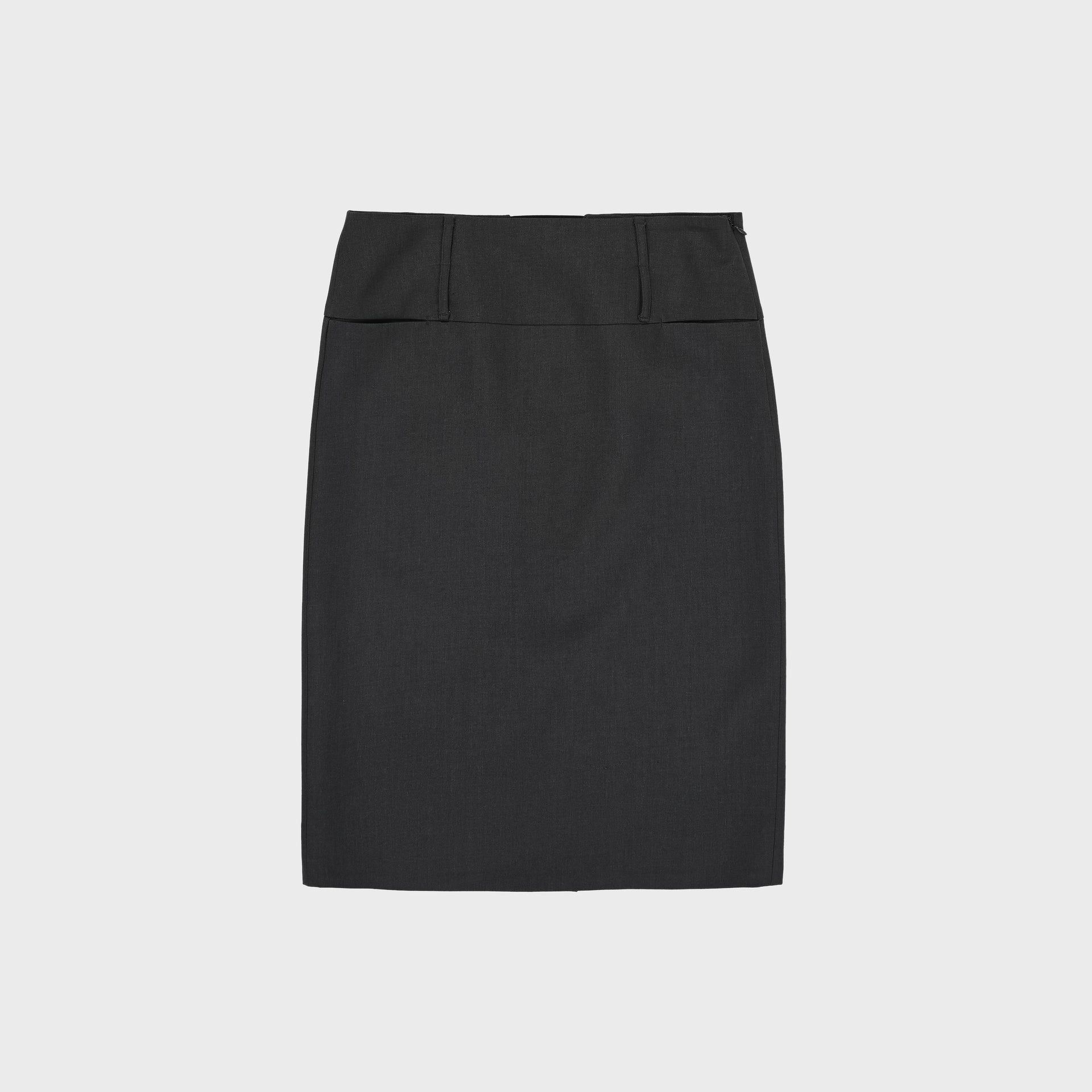 DOUBLE BELT LOOP MIDI SKIRT