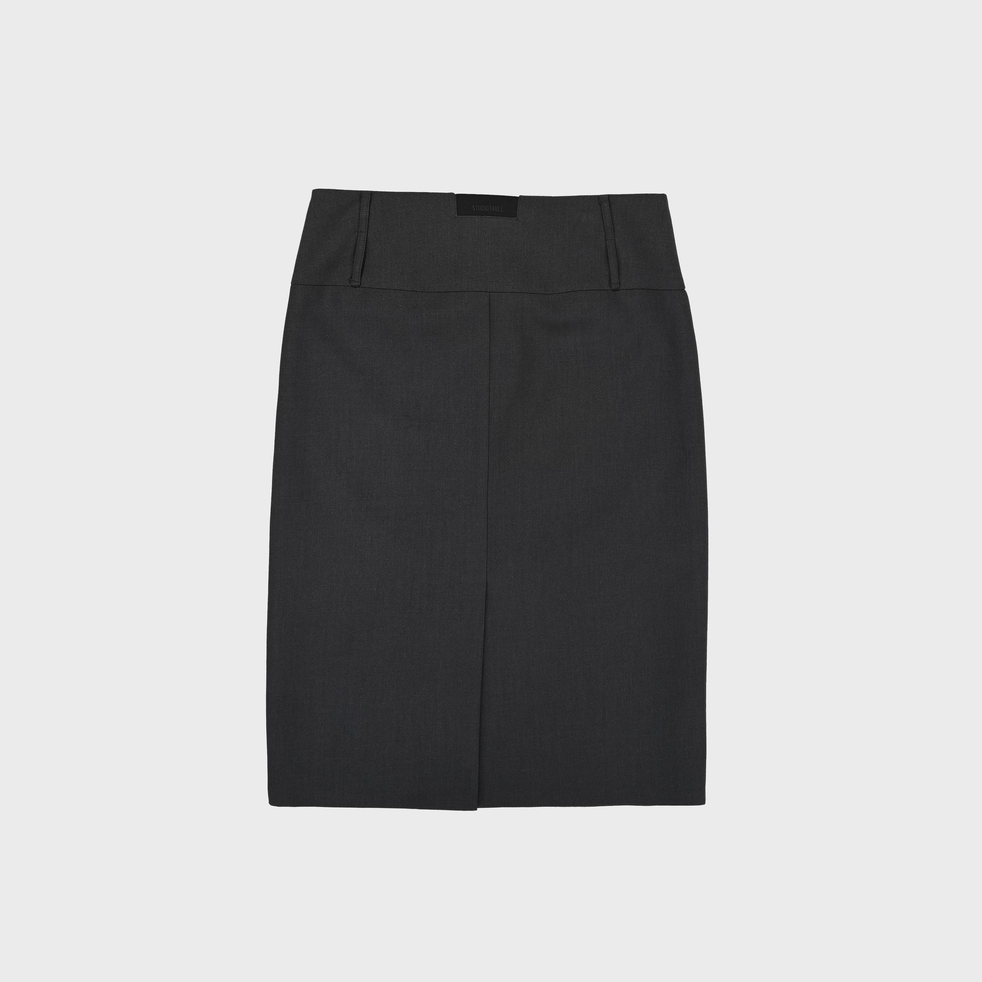 DOUBLE BELT LOOP MIDI SKIRT