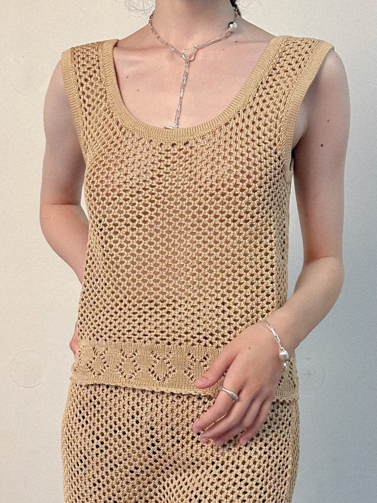 NET TANK TOP [SAND]