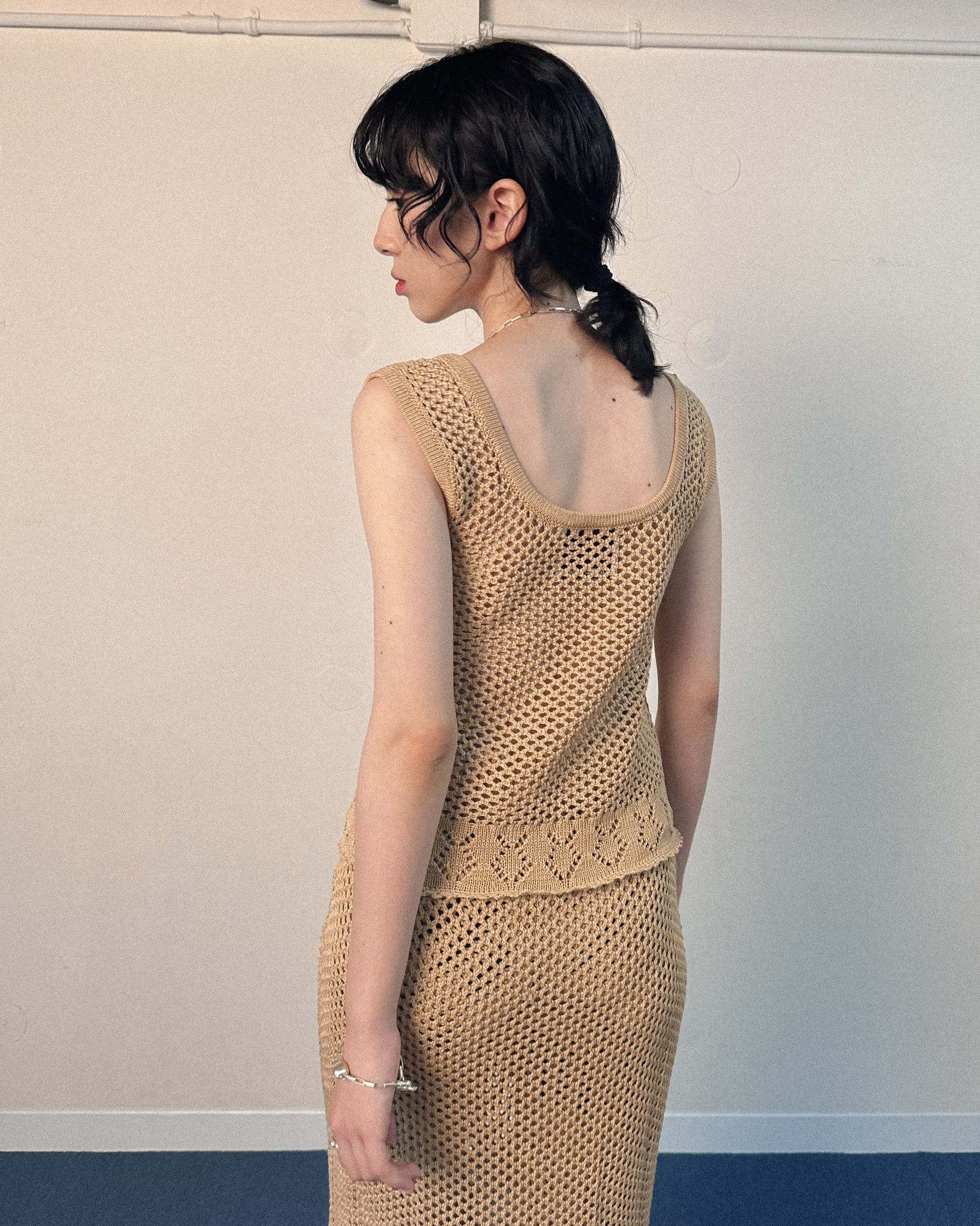 NET TANK TOP [SAND]