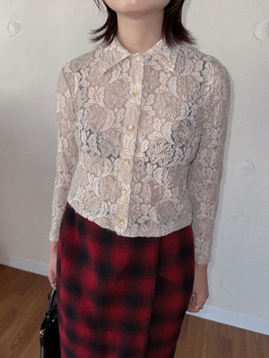 Cropped Lace Cardigan