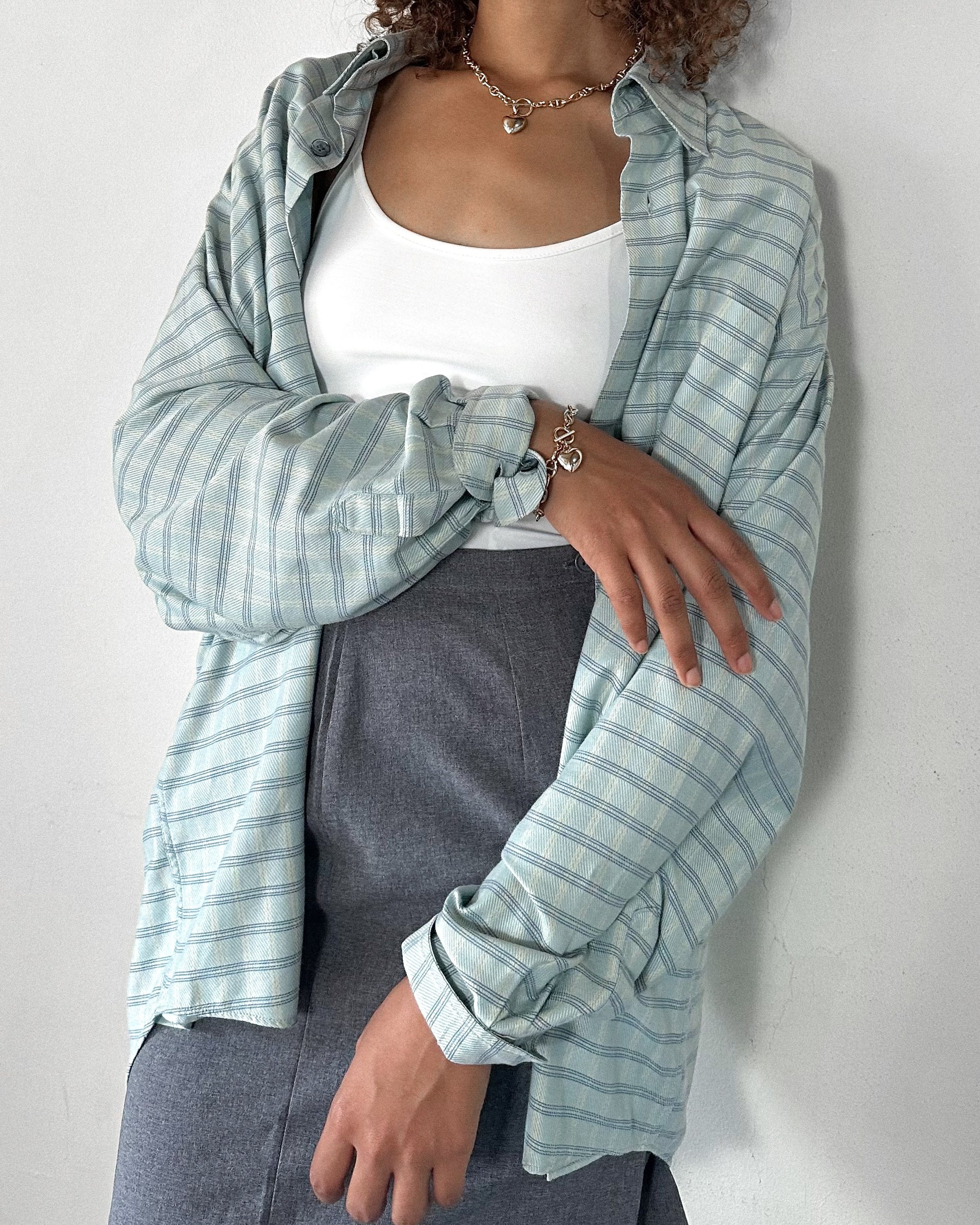 Oversized Blue Check Shirt