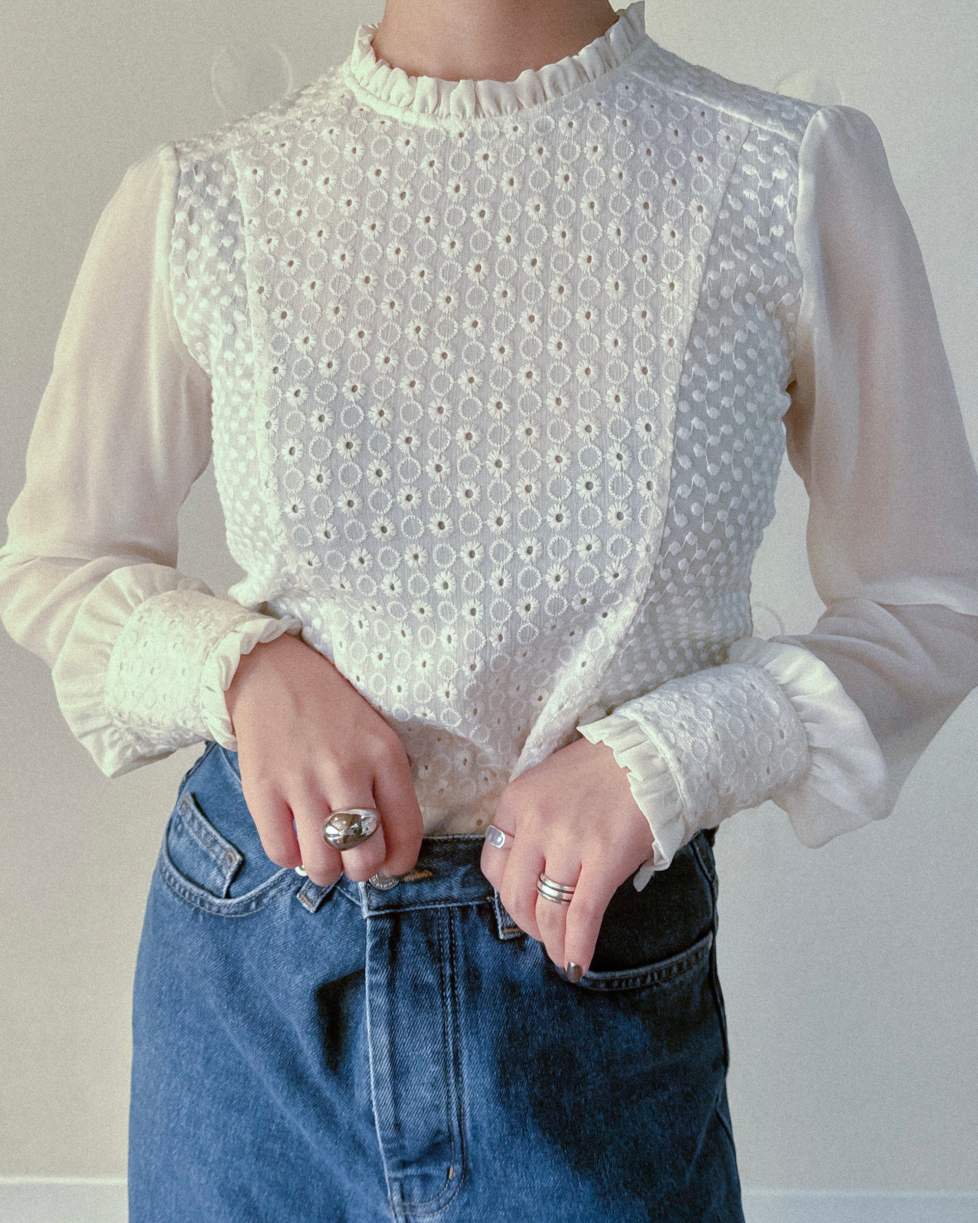 Lace Chiffon Shirt