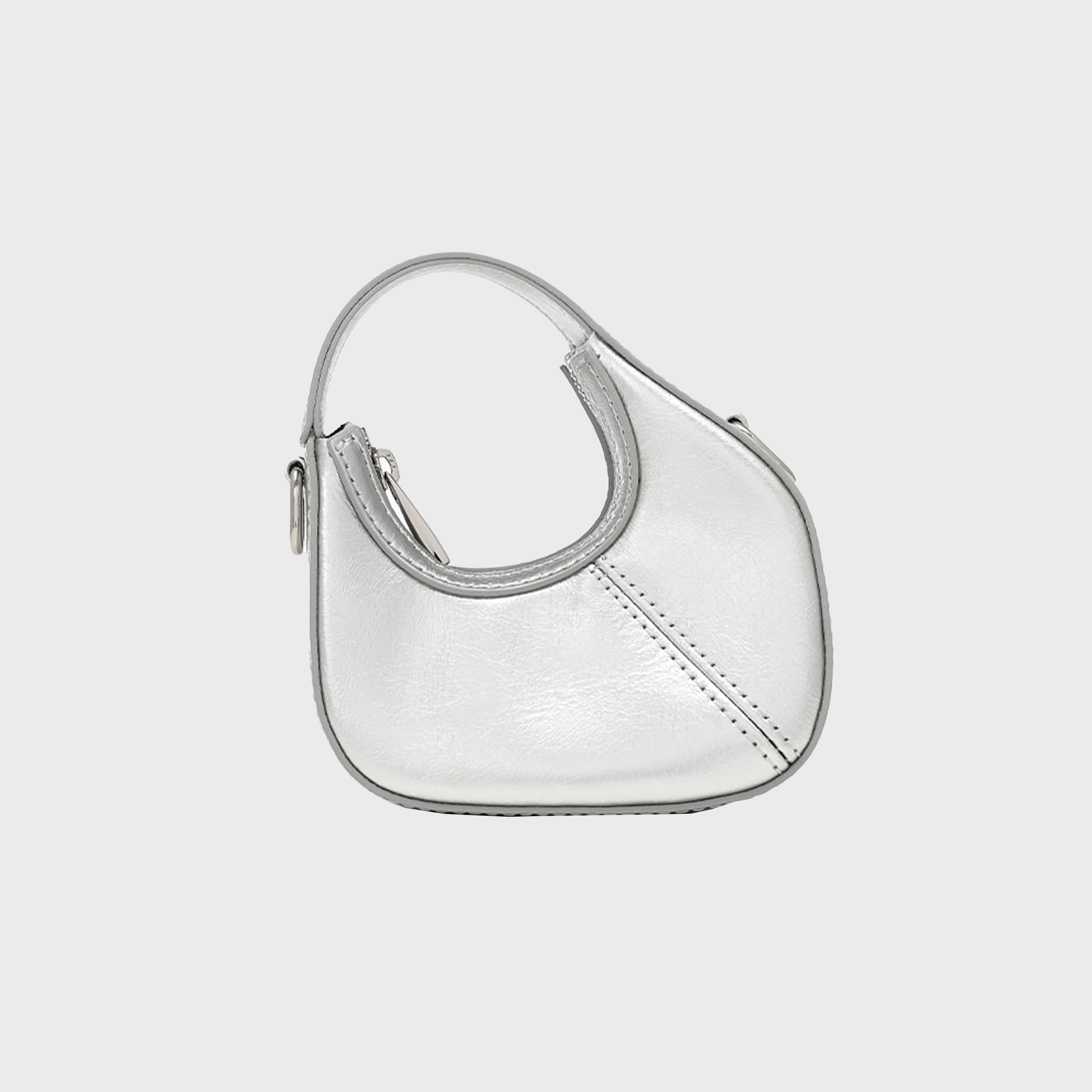 CREPE MINI BAG [SILVER] - zuga port