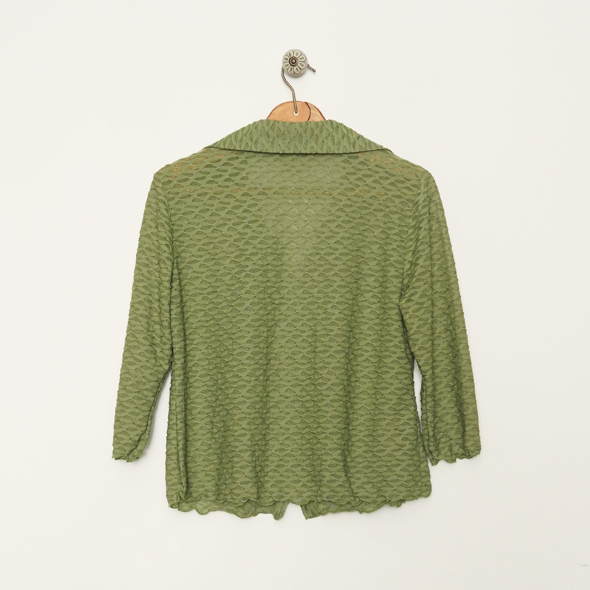 Green lace blouse