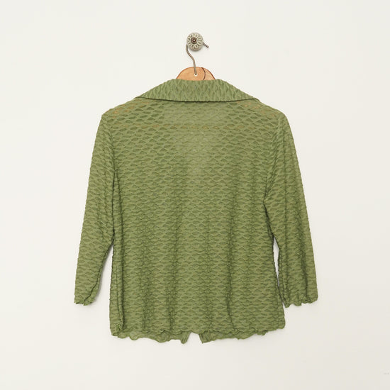 Green lace blouse