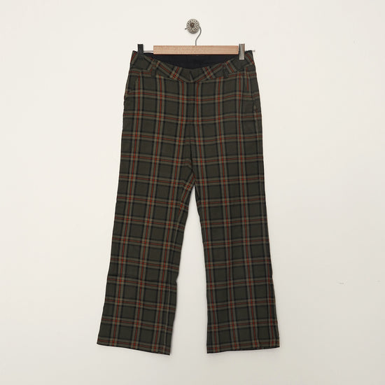 Checked cropped pants