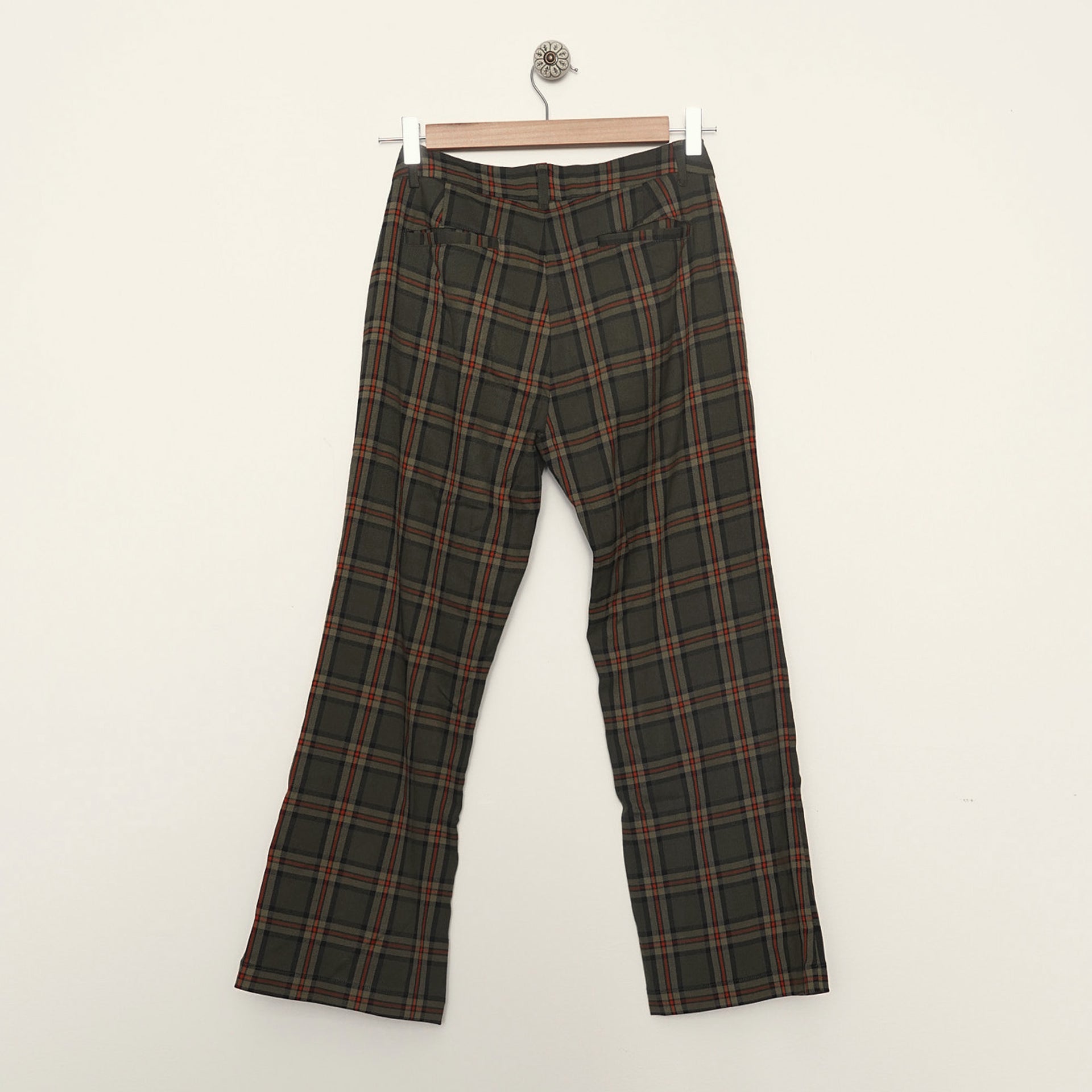 Checked cropped pants