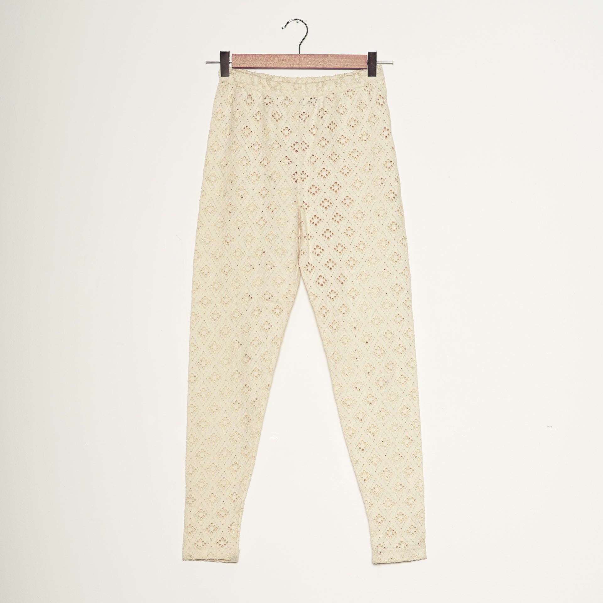 Perforated lace pants