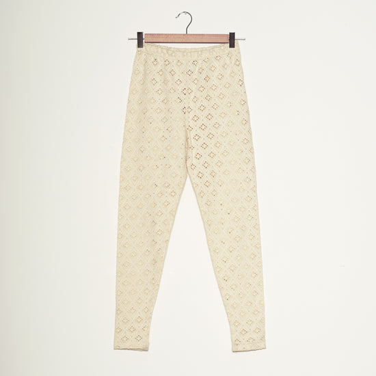 Perforated lace pants
