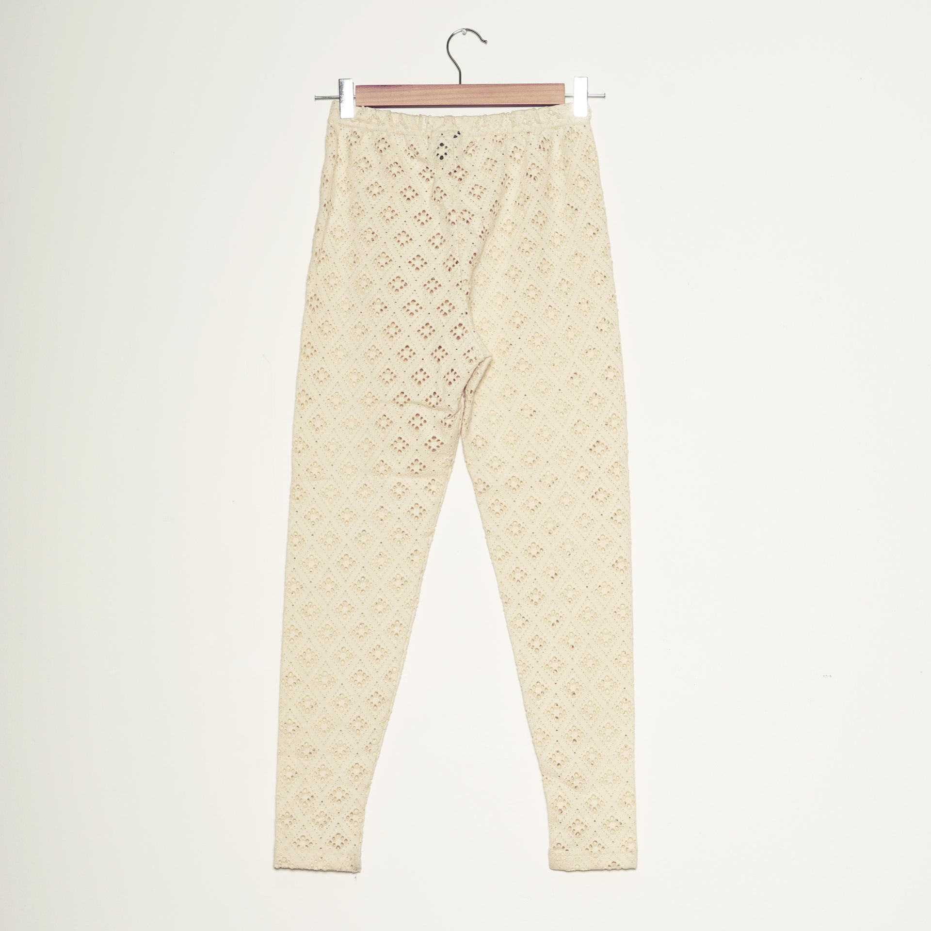 Perforated lace pants