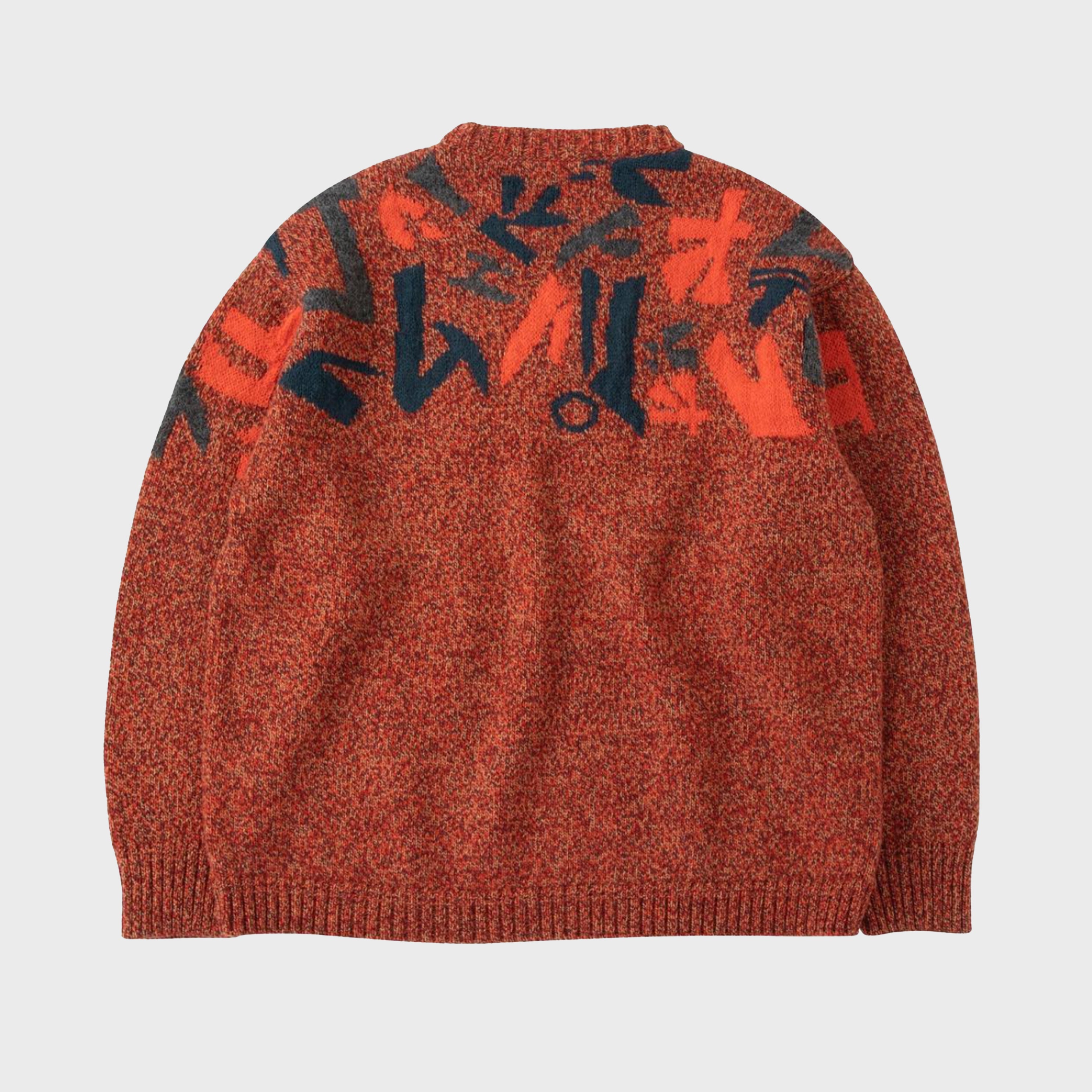 WABI SABI CREW NECK KNIT [BRICK] - zuga port